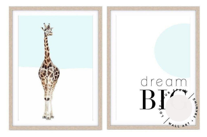 A Cute Pair - Giraffe + Quote - Love Your Space