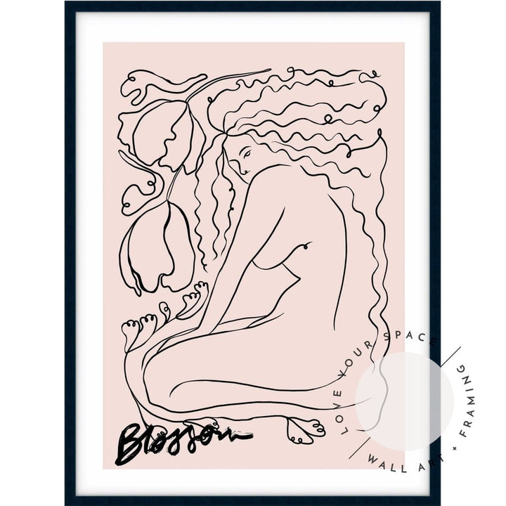 Blossom Line Drawing - Love Your Space