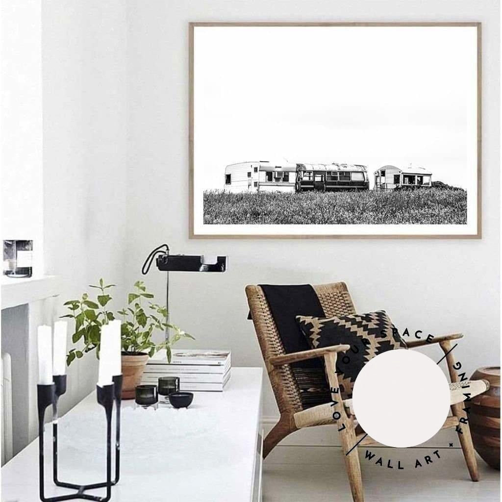 Caravans - Black & White - Childers Cove - Love Your Space