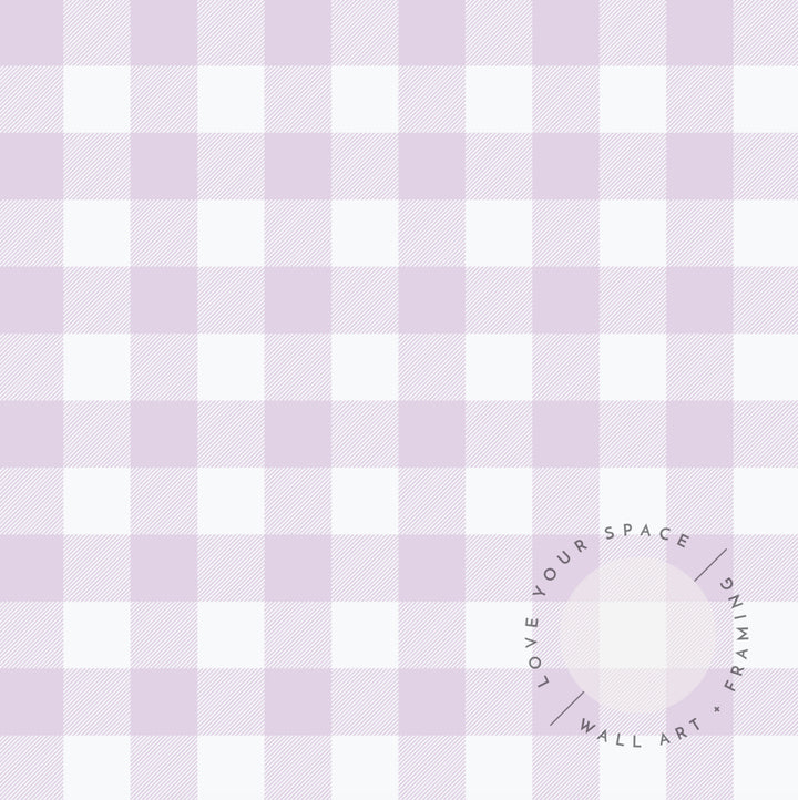 Gingham Soft Lilac  Designer Wallpaper