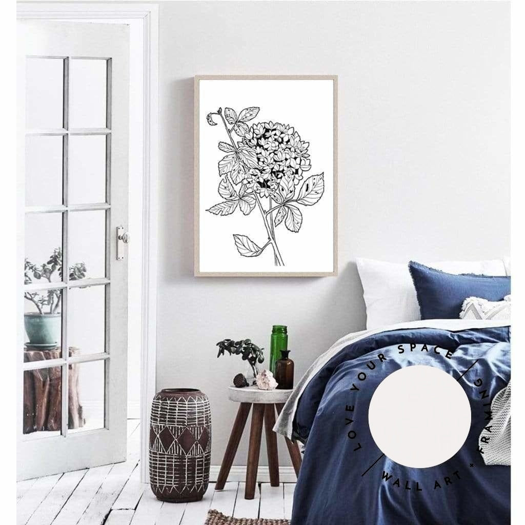 Hydrangea Sketch - Love Your Space