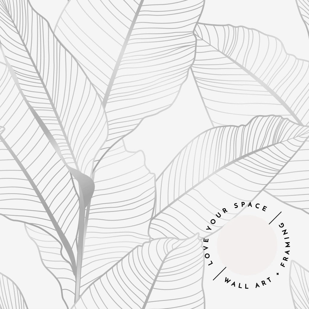 Monochrome Leaf Designer Wallpaper - Love Your Space