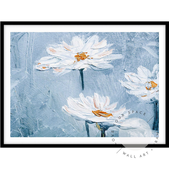 Painted White Flowers