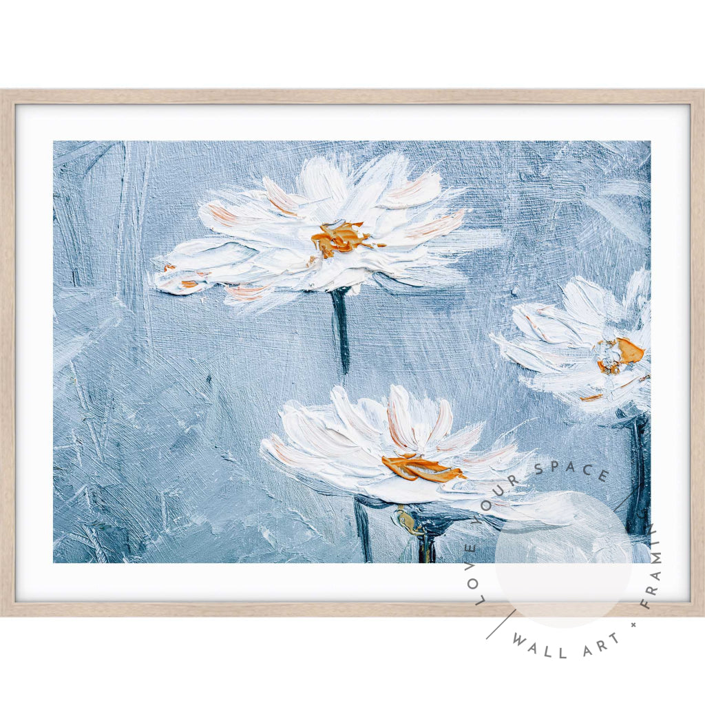 Painted White Flowers