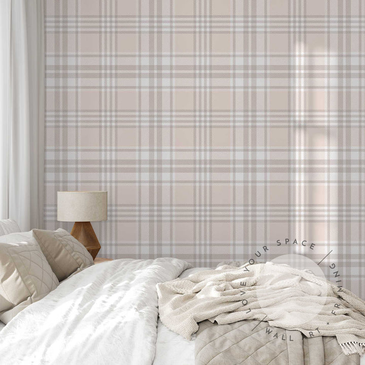 Plaid Pattern II Designer Wallpaper