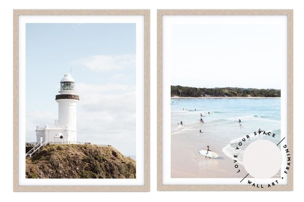 Set of 2 - Lighthouse Byron Bay no.1 & The Pass Byron Bay - Love Your Space