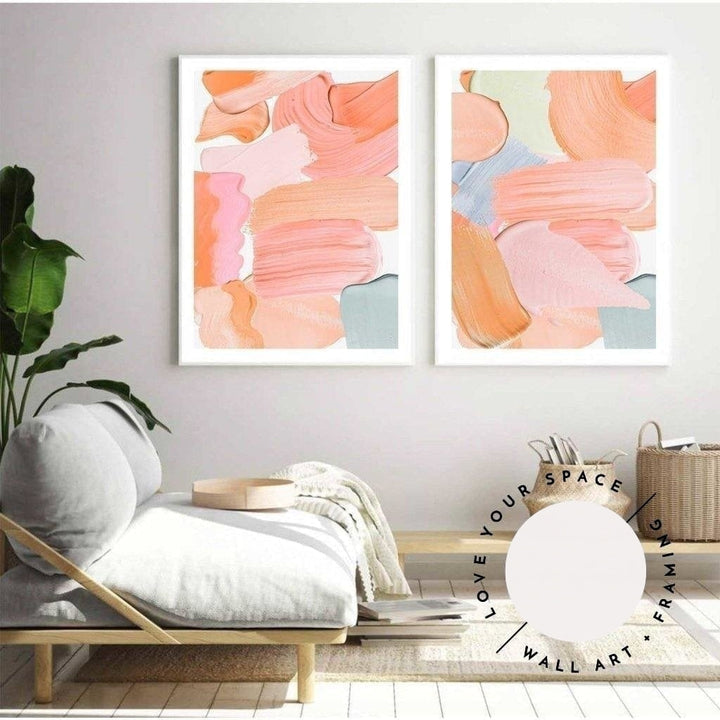 Set of 2 - Set of 2 - Pastel Paint Strokes I & II - Love Your Space