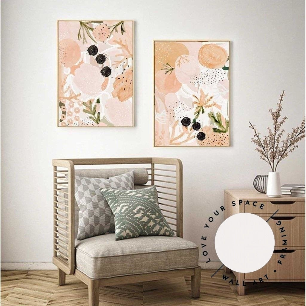 Set of 2 - Peach Gardens no.3 & no.4 - Love Your Space