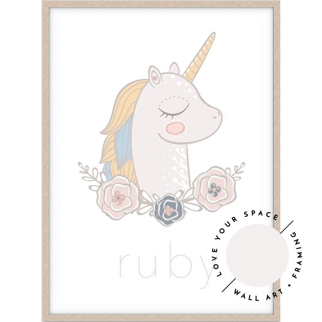 Unicorn - Custom Name - Love Your Space